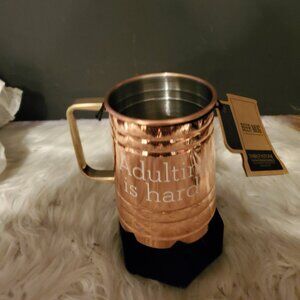NEW THIRSTYSTONE "ADULTING IS HARD" BEER MUG (20 oz)